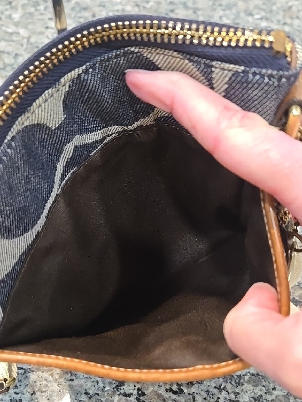 Coach Denim Signature Swingpack Crossbody Bag - Picture 14 of 14